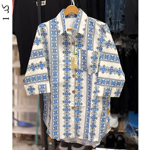 خرید شومیز آبی