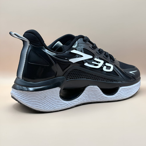 کتانی زنانه مشکی براق لژدار مدل 730