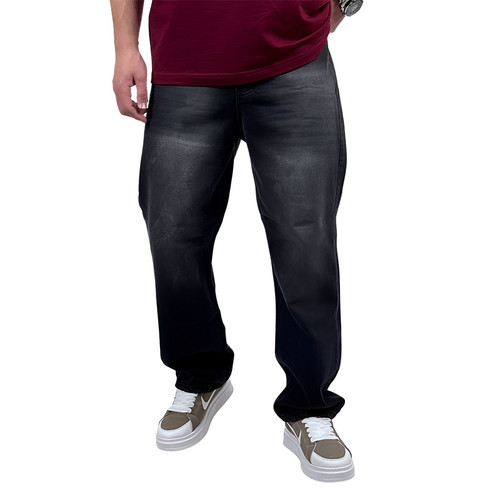 شلوار جین بگ مردانه مشکی زغالی کد 1