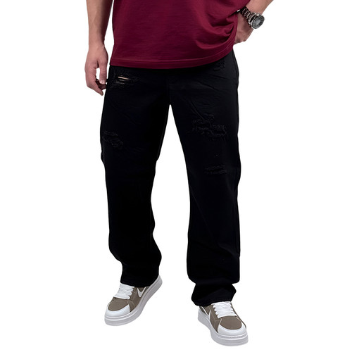 شلوار جین بگ مردانه مشکی کد 2