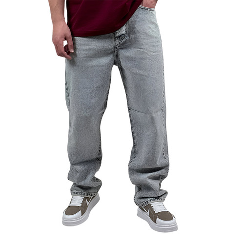 شلوار جین بگ مردانه آبی کد 4