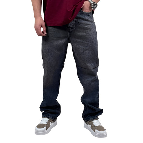 شلوار جین بگ مردانه مشکی کد 8