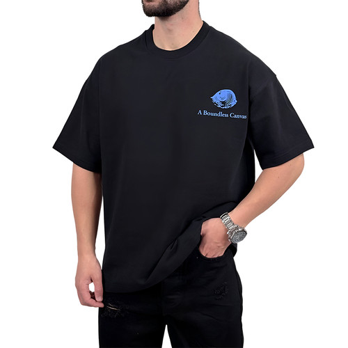 تیشرت آستین کوتاه مردانه مشکی مدل 1931